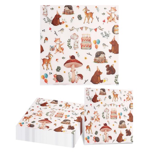 Waldtiere papierservietten - waldtiere,