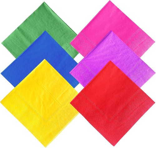 Bunte papierservietten - bunte, 60