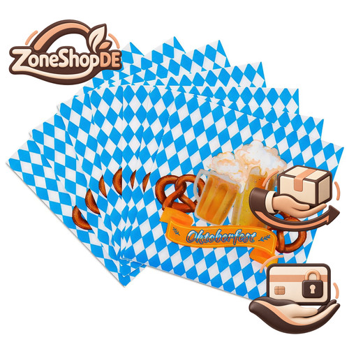 Oktoberfest servietten blau