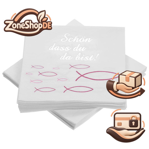 Servietten fisch rosa - servietten,