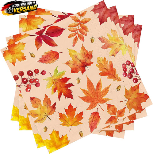 Herbst servietten 33x33cm - herbst,