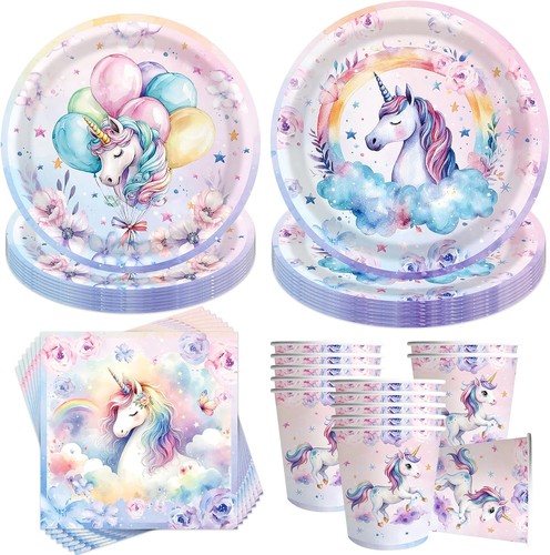 Einhorn partygeschirr set - partygeschirr,